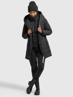 Khujo Korte Mantels Wintermantel Floyt Dames Zwart -Khujo Verkoopwinkel f4ce8737ff5b3f22aaba1e7a9df60d10