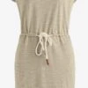 Khujo Jerseyjurken Jurk ANNEMARIE Dames Beige / Wit -Khujo Verkoopwinkel fad085feefb890cc60352e777ce21f68